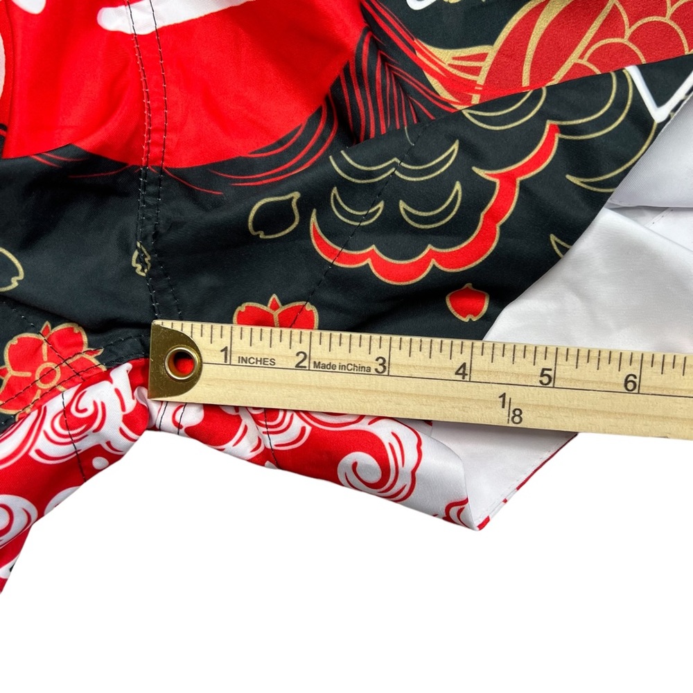 Tuff Muay Thai Boxing Shorts with Coy fish and drawstring waist size Large - Picture 4 of 7
